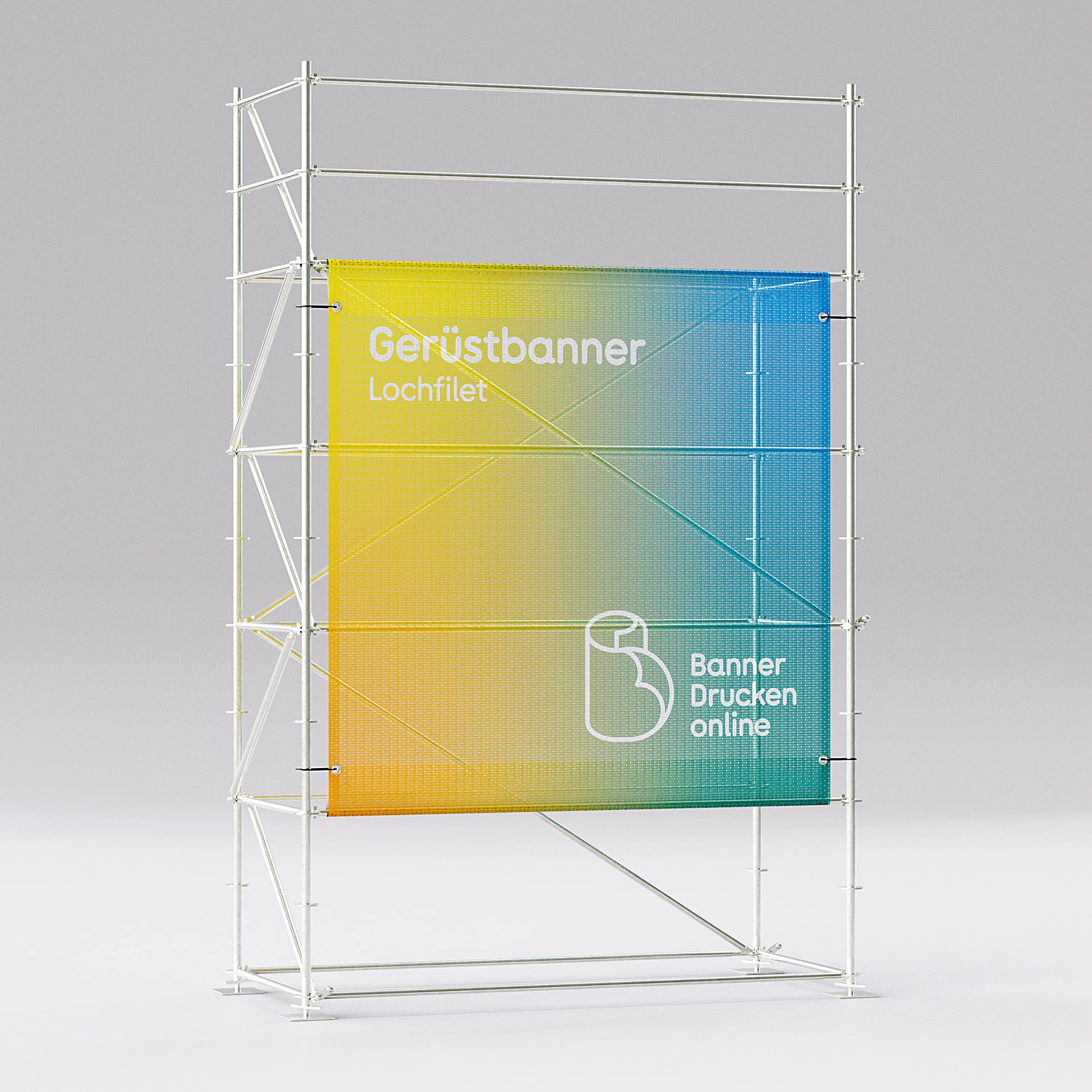Gerüstbanner aus Lochfilet drucken lassen | Banner-Drucken.online
